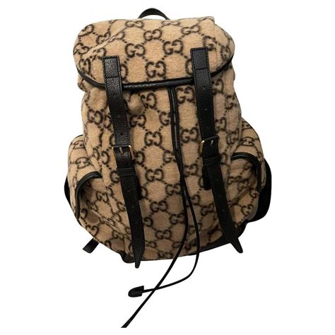gucci wool backpack